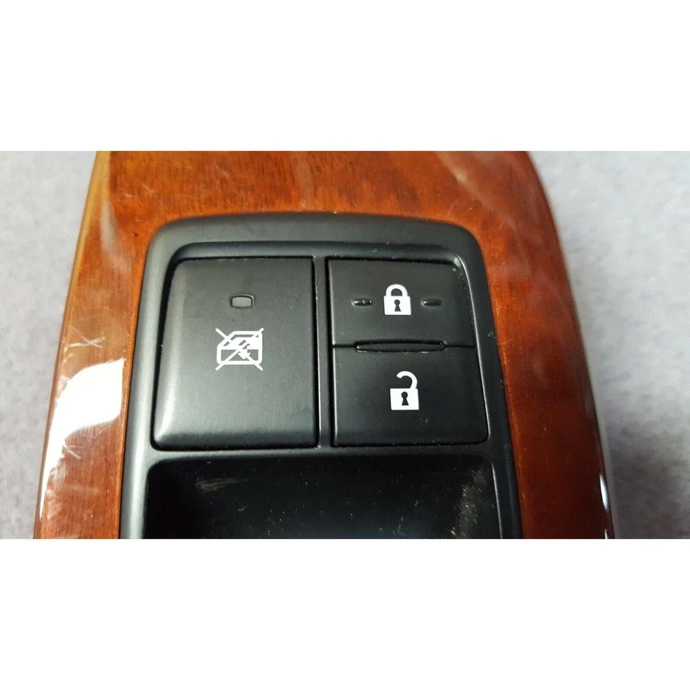 2010 Lexus H250h OEM Driver Side Master Power Window Lock Switch Wood 515940